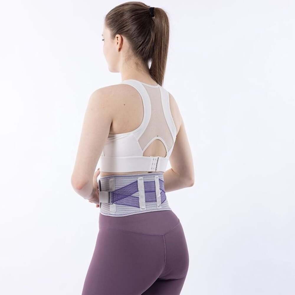 Back Brace for Lower Back Pain Women with Bionic Support System, Adjustable Knit - Picture 3 of 5